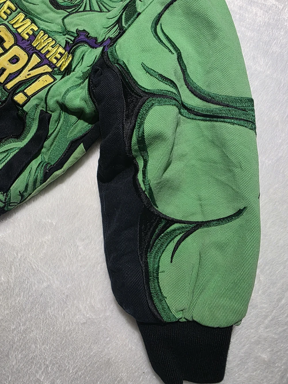 Y2K JH Design Marvel Hulk Nascar Embroidered Racing Jacket Youth Size S 5/6